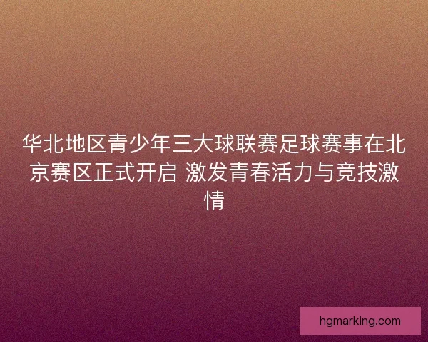 华北地区青少年三大球联赛足球赛事在北京赛区正式开启 激发青春活力与竞技激情
