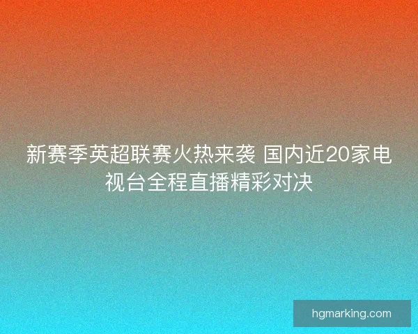 新赛季英超联赛火热来袭 国内近20家电视台全程直播精彩对决